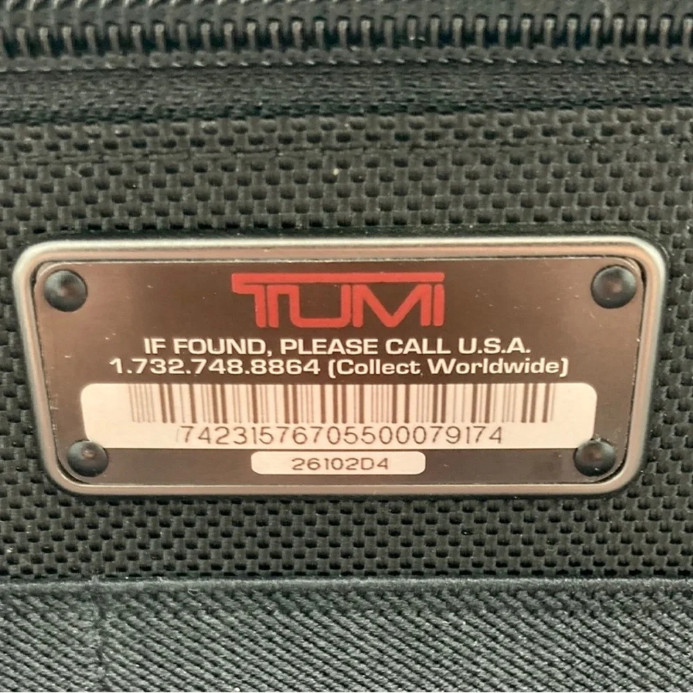 Tumi Black Rolling Carry-On Briefcase